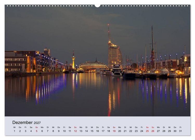 Produktbild: Bremerhaven. Die Seestadt an der Nordseek&uuml;ste (Wandkalender 2027 DIN A2 quer), CALVENDO Monatskalender