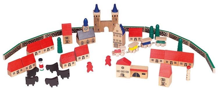 Goki TT050 Bausteine Mein kleines Dorf kaufen Spielwaren Thalia