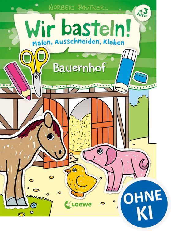 Produktbild: Wir basteln! - Malen, Ausschneiden, Kleben - Bauernhof