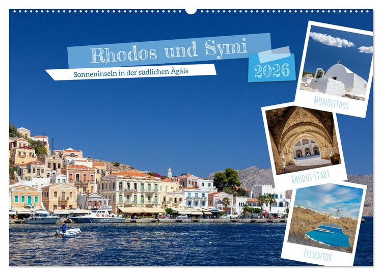 Produktbild: Rhodos und Symi (Wandkalender 2026 DIN A2 quer), CALVENDO Monatskalender