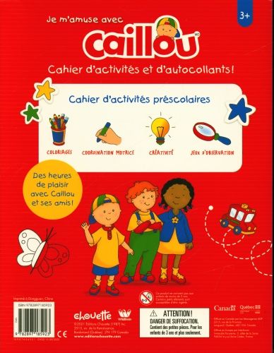 Produktbild: Je m'amuse avec Caillou : cahier d'activit&eacute;s et d'autocollants