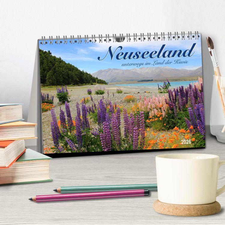 Produktbild: Neuseeland - unterwegs im Land der Kiwis (Tischkalender 2026 DIN A5 quer), CALVENDO Monatskalender
