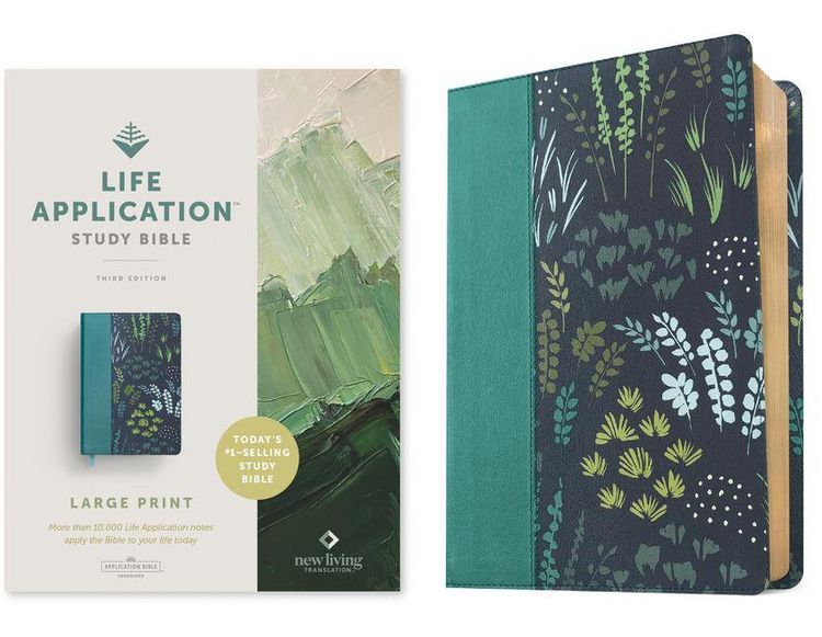 Produktbild: NLT Life Application Study Bible, Third Edition, Large Print (Leatherlike, Meadow Teal, Red Letter)