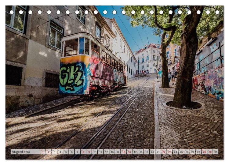 Produktbild: Lissabon Stadtansichten (Tischkalender 2026 DIN A5 quer), CALVENDO Monatskalender