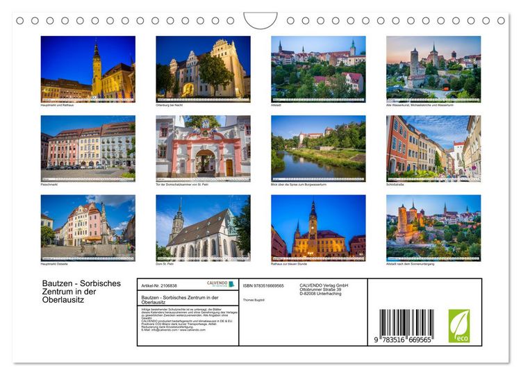 Produktbild: Bautzen - Sorbisches Zentrum in der Oberlausitz (Wandkalender 2026 DIN A4 quer), CALVENDO Monatskalender
