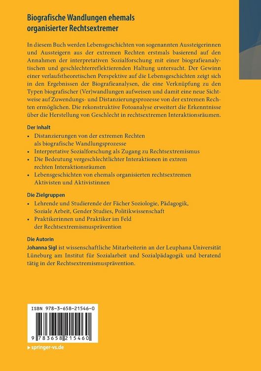 Produktbild: Biografische Wandlungen ehemals organisierter Rechtsextremer