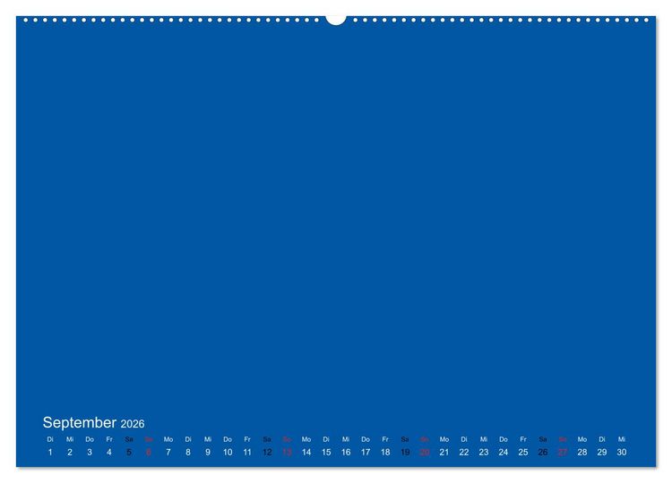 Produktbild: Bastelkalender - Blau (Wandkalender 2026 DIN A2 quer), CALVENDO Monatskalender