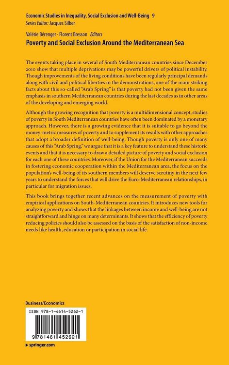 Produktbild: Poverty and Social Exclusion around the Mediterranean Sea