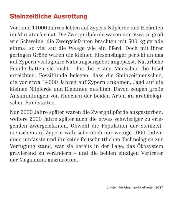 Produktbild: Einstein f&uuml;r Quanten-Dilettanten Tagesabrei&szlig;kalender 2027 - Ein vergn&uuml;glicher Crashkurs in Sachen Naturwissenschaften