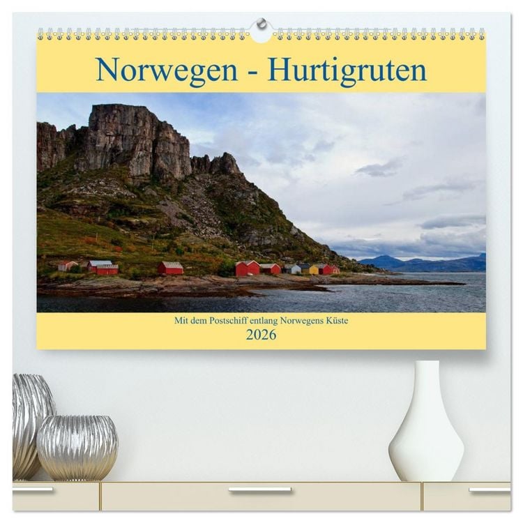 Produktbild: Norwegen - Hurtigruten (hochwertiger Premium Wandkalender 2026 DIN A2 quer), Kunstdruck in Hochglanz