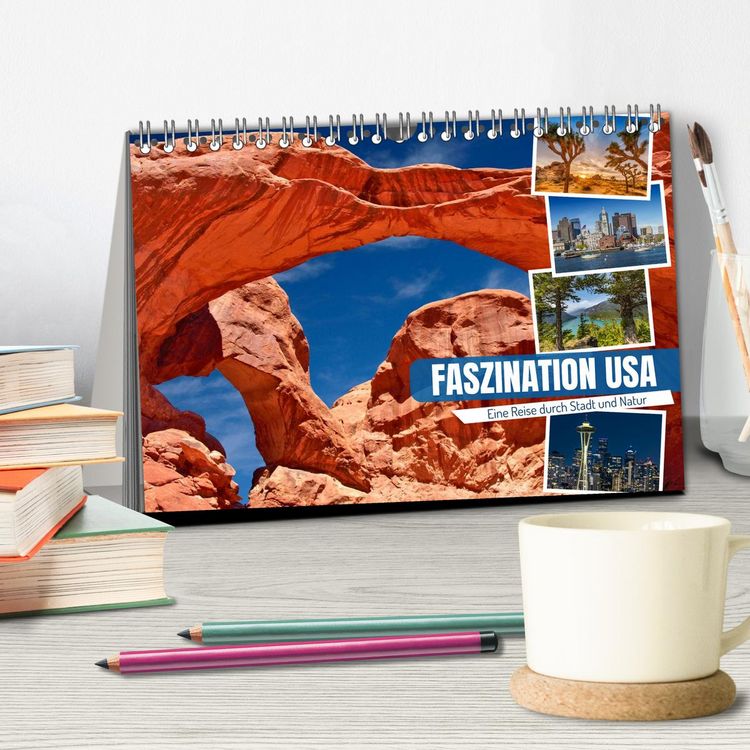 Produktbild: Faszination USA - Eine Reise durch Stadt und Natur (Tischkalender 2026 DIN A5 quer), CALVENDO Monatskalender