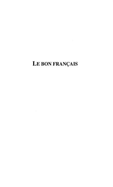 Produktbild: Le Bon Francais