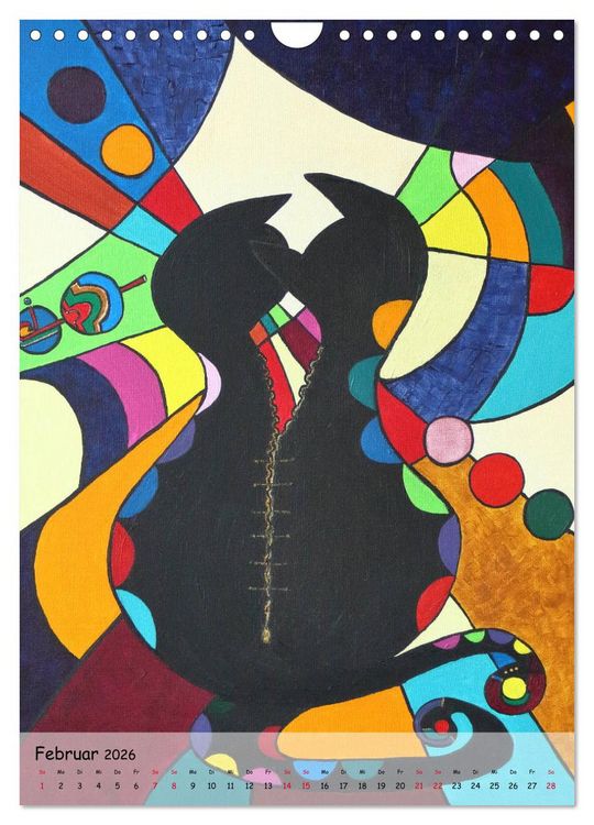 Produktbild: K&auml;tz, Petra Kolossa, Pop-Art-Kunstdrucke (Wandkalender 2026 DIN A4 hoch), CALVENDO Monatskalender