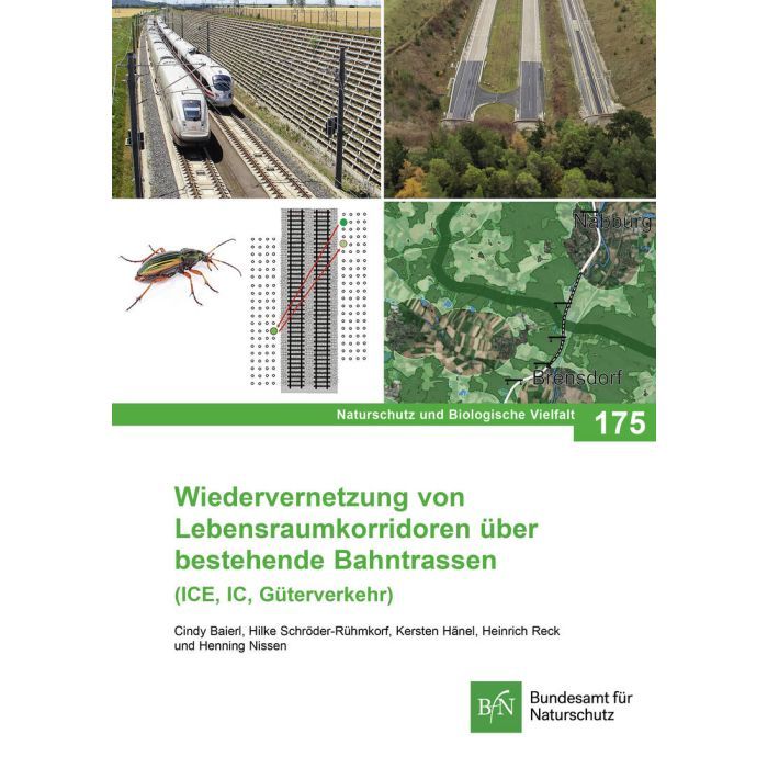 Produktbild: NaBiV Heft 175 Wiedervernetzung von Lebensraumkorridoren &uuml;ber bestehende Bahntrassen