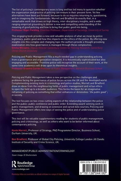 Produktbild: Policing and Public Management