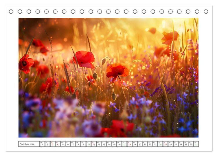Produktbild: Mohntr&auml;ume im Licht (Tischkalender 2026 DIN A5 quer), CALVENDO Monatskalender