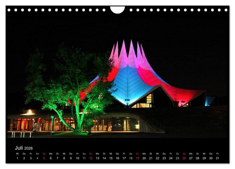 Produktbild: Berlin bei Nacht 2026 (Wandkalender 2026 DIN A4 quer), CALVENDO Monatskalender