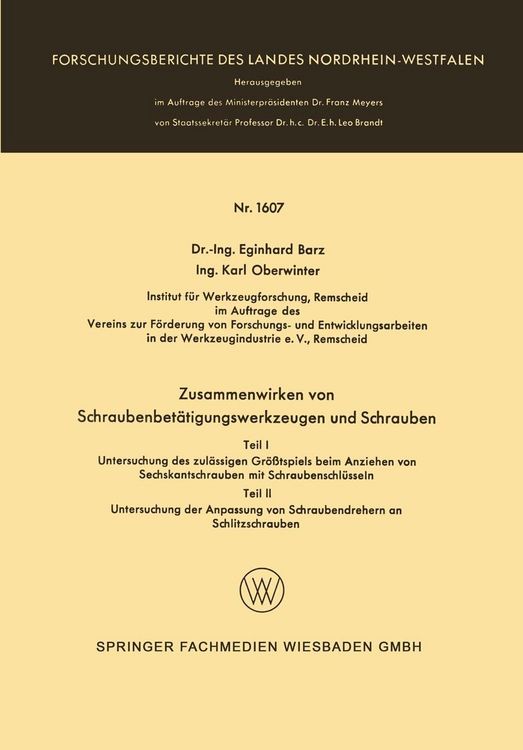 Produktbild: Zusammenwirken von Schraubenbet&auml;tigungswerkzeugen und Schrauben