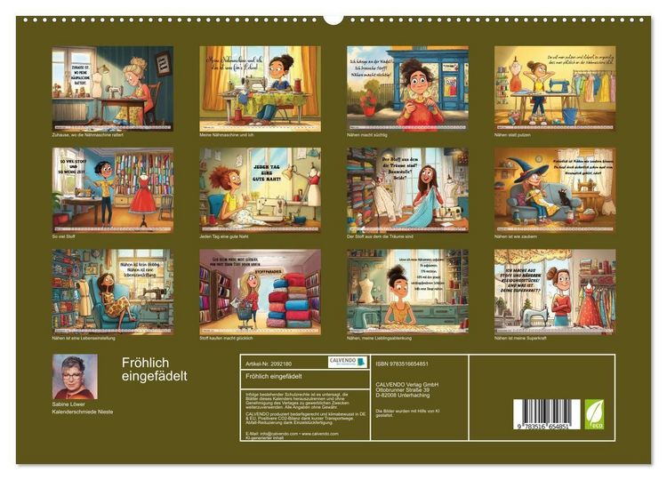 Produktbild: Fr&ouml;hlich eingef&auml;delt (hochwertiger Premium Wandkalender 2026 DIN A2 quer), Kunstdruck in Hochglanz