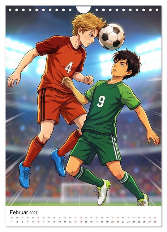 Produktbild: Level Up &ndash; Fu&szlig;ballhelden (Wandkalender 2027 DIN A4 hoch), CALVENDO Monatskalender
