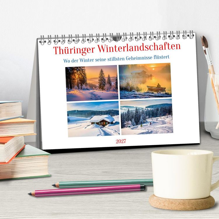 Produktbild: Th&uuml;ringer Winterlandschaften (Tischkalender 2027 DIN A5 quer), CALVENDO Monatskalender