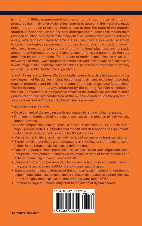 Produktbild: High-Pressure Shock Compression of Solids VII
