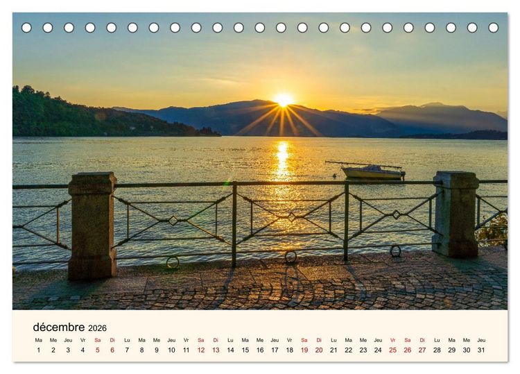 Produktbild: Coup d'&oelig;il sur le Lac Majeur (Calendrier de bureau 2026 DIN A5 vertical), CALVENDO calendrier mensuel