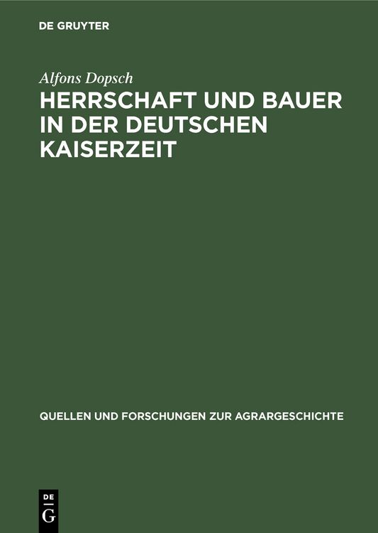 Produktbild: Herrschaft und Bauer in der deutschen Kaiserzeit