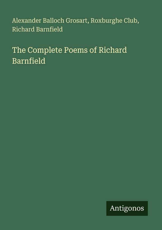 Produktbild: The Complete Poems of Richard Barnfield