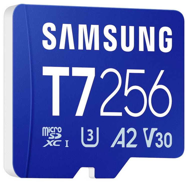 Produktbild: Samsung T7 microSDXC-Karte Retail 256 GB UHS-I U3, A2 Application Performance Class, Class 10, v30 Video Speed Class