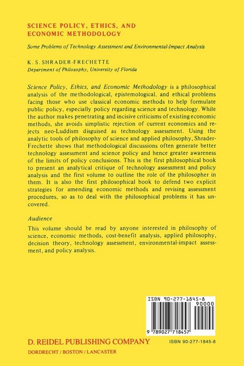 Produktbild: Science Policy, Ethics, and Economic Methodology
