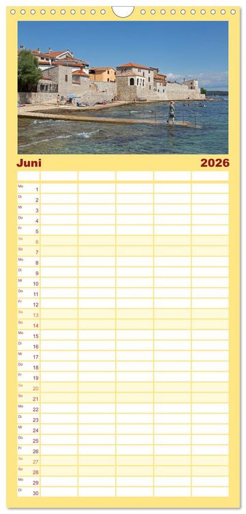 Produktbild: Familienplaner 2026 - sonniges Istrien mit 5 Spalten (Wandkalender, 21 x 45 cm) CALVENDO