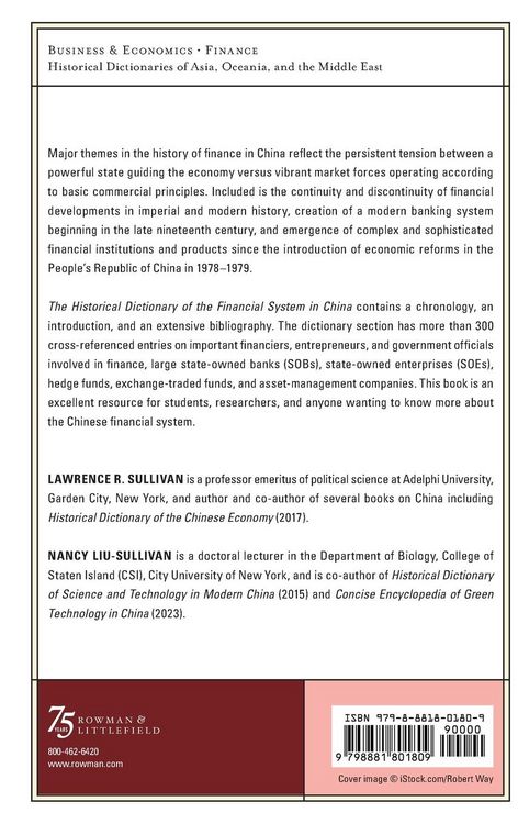 Produktbild: Historical Dictionary of the Financial System in China