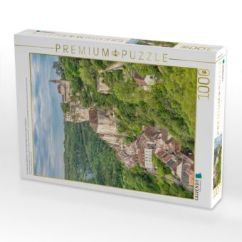 Produktbild: CALVENDO Puzzle Der pittoreske Wallfahrtsort Rocamadour liegt an einem steilen Kalkfelsen | 1000 Teile Lege-Gr&ouml;&szlig;e 64x48cm Foto-Puzzle f&uuml;r gl&uuml;ckliche S