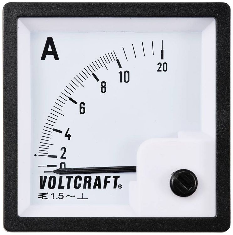 Produktbild: VOLTCRAFT AM-72X72/10A AM-72X72/10A Analog-Einbaumessger&auml;t AM-72X72/10A 10A Dreheisen