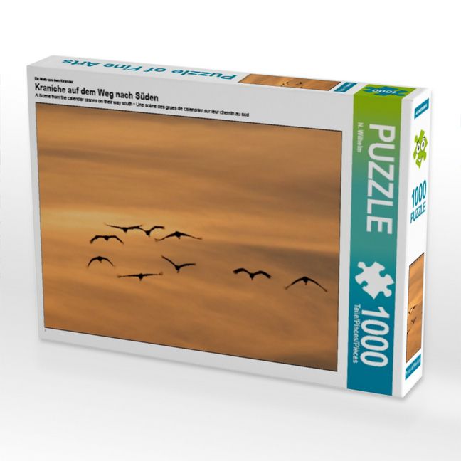 Produktbild: CALVENDO Puzzle Ein Motiv aus dem Kalender Kraniche auf dem Weg nach S&uuml;den | 1000 Teile Lege-Gr&ouml;&szlig;e 64x48cm Foto-Puzzle f&uuml;r gl&uuml;ckliche Stunden