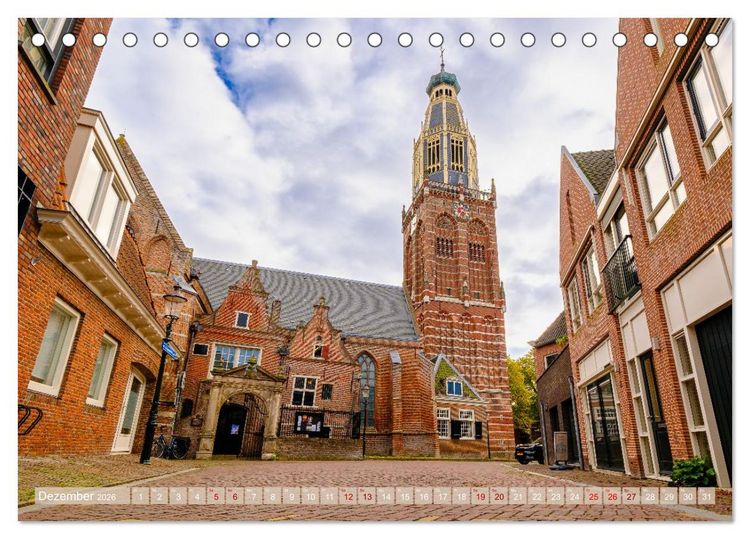Produktbild: Ein Blick auf Enkhuizen in Holland (Tischkalender 2026 DIN A5 quer), CALVENDO Monatskalender