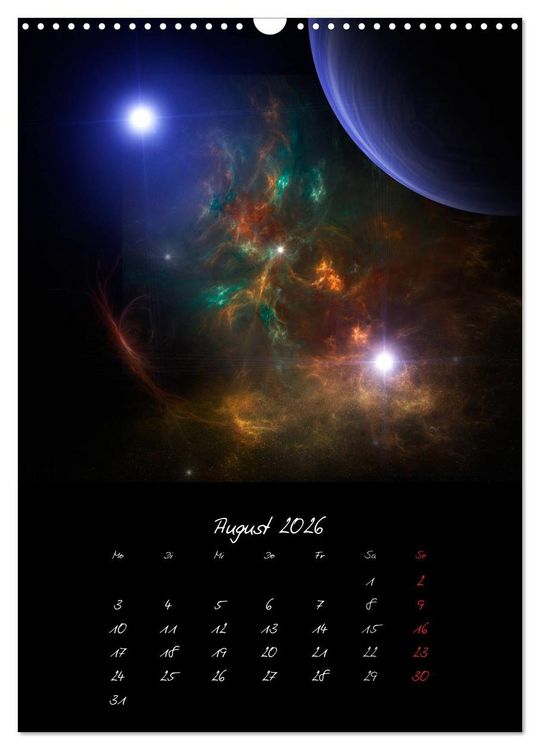 Produktbild: Die gro&szlig;e Reise in dem Universum (Wandkalender 2026 DIN A3 hoch), CALVENDO Monatskalender