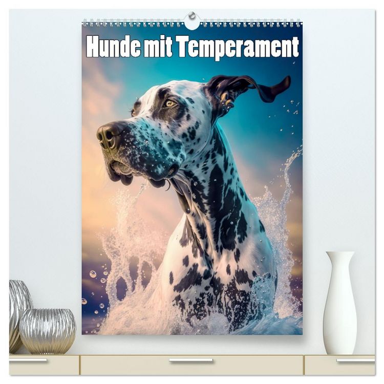 Produktbild: Hunde mit Temperament (hochwertiger Premium Wandkalender 2026 DIN A2 hoch), Kunstdruck in Hochglanz