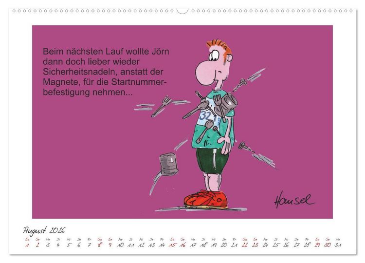 Produktbild: HANSELs kleiner Laufkalender (hochwertiger Premium Wandkalender 2026 DIN A2 quer), Kunstdruck in Hochglanz