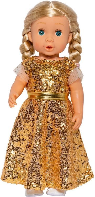 Produktbild: Puppen-Kleid "Goldstar", Gr. 35-45 cm
