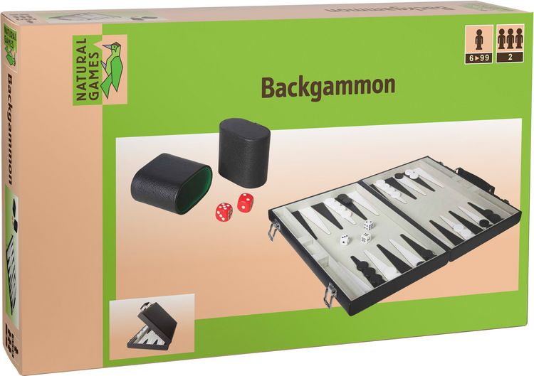 Produktbild: Classic Games Backgammon Kunstleder 47x37 cm