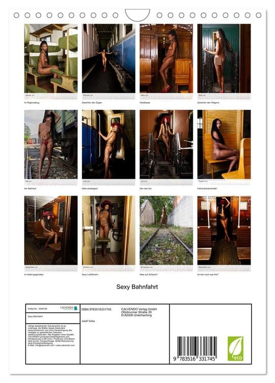 Produktbild: Sexy Bahnfahrt (Wandkalender 2026 DIN A4 hoch), CALVENDO Monatskalender