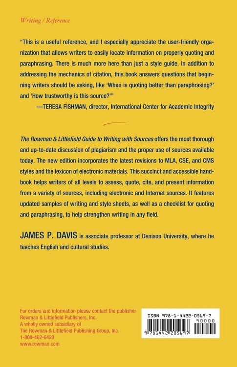 Produktbild: Rowman & Littlefield Guide to Writing with Sources