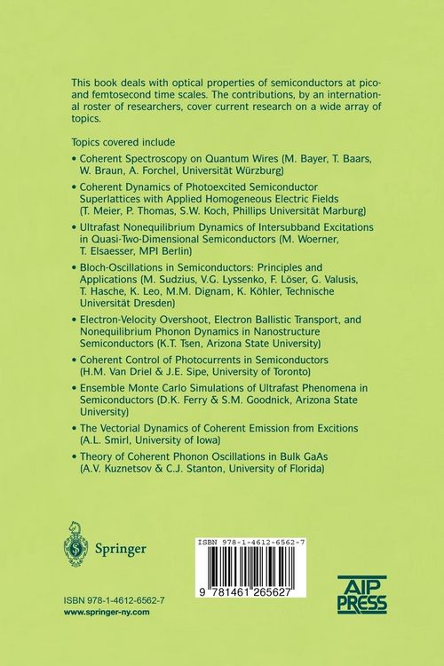 Produktbild: Ultrafast Phenomena in Semiconductors