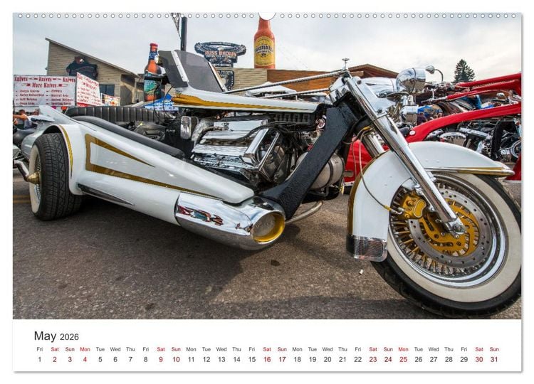 Produktbild: Sturgis - The most famous motorcycle rally in the world (High Quality Premium Wall Calendar 2026 DIN A2 landscape),CALVENDO 12 Month Wall Calendar