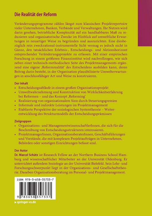 Produktbild: Die Realit&auml;t der Reform
