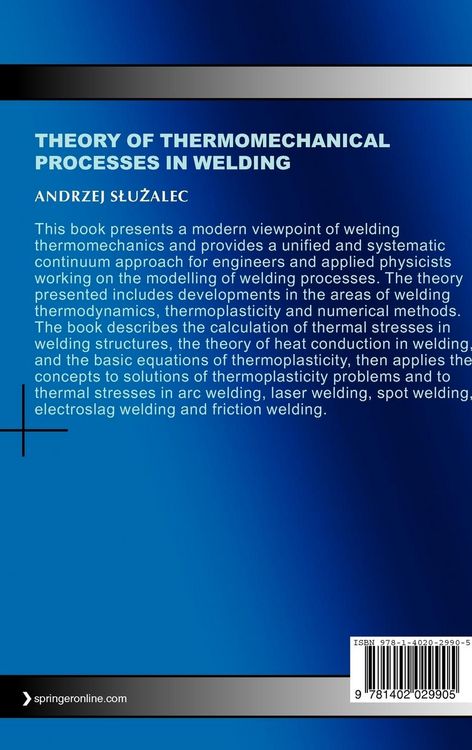 Produktbild: Theory of Thermomechanical Processes in Welding