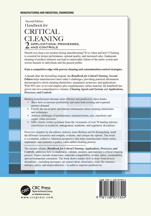 Produktbild: Handbook for Critical Cleaning