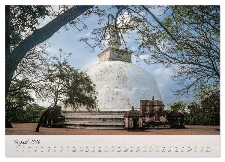 Produktbild: Verliebt in Sri Lanka (Tischkalender 2026 DIN A5 quer), CALVENDO Monatskalender